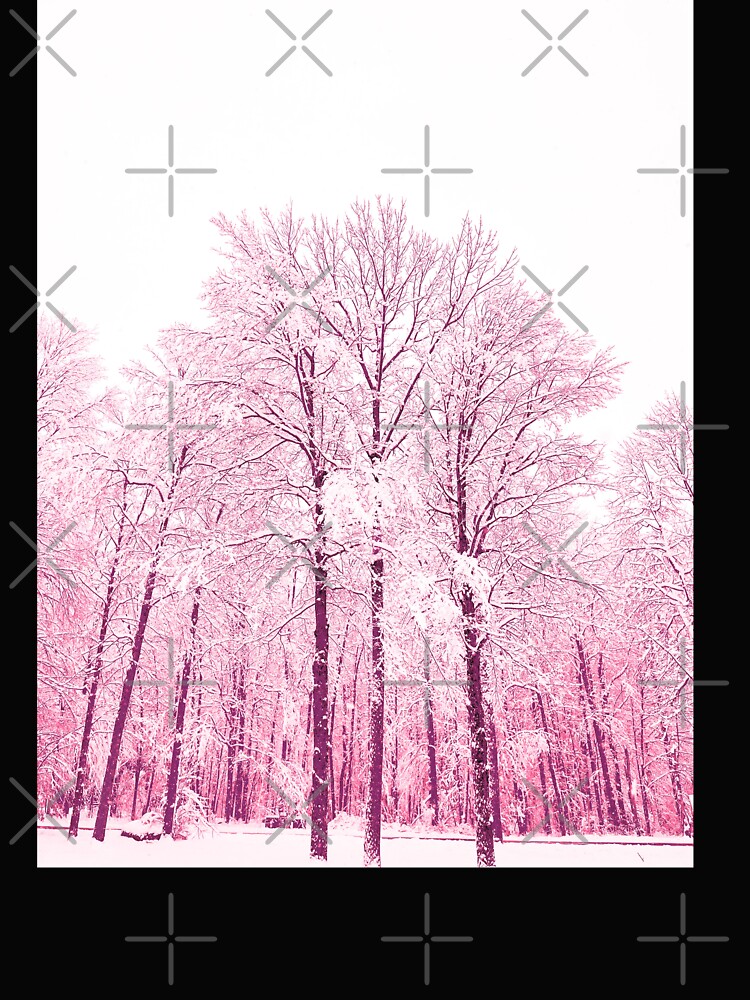 Thumbnail 4 of 4, Boxy T-Shirt, Dreamy Snowy Trees 3 designed and sold by OneDayArt.