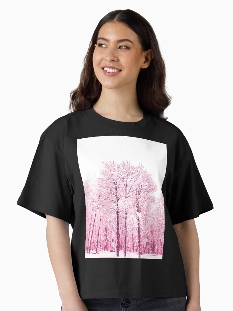 Thumbnail 1 of 4, Boxy T-Shirt, Dreamy Snowy Trees 3 designed and sold by OneDayArt.