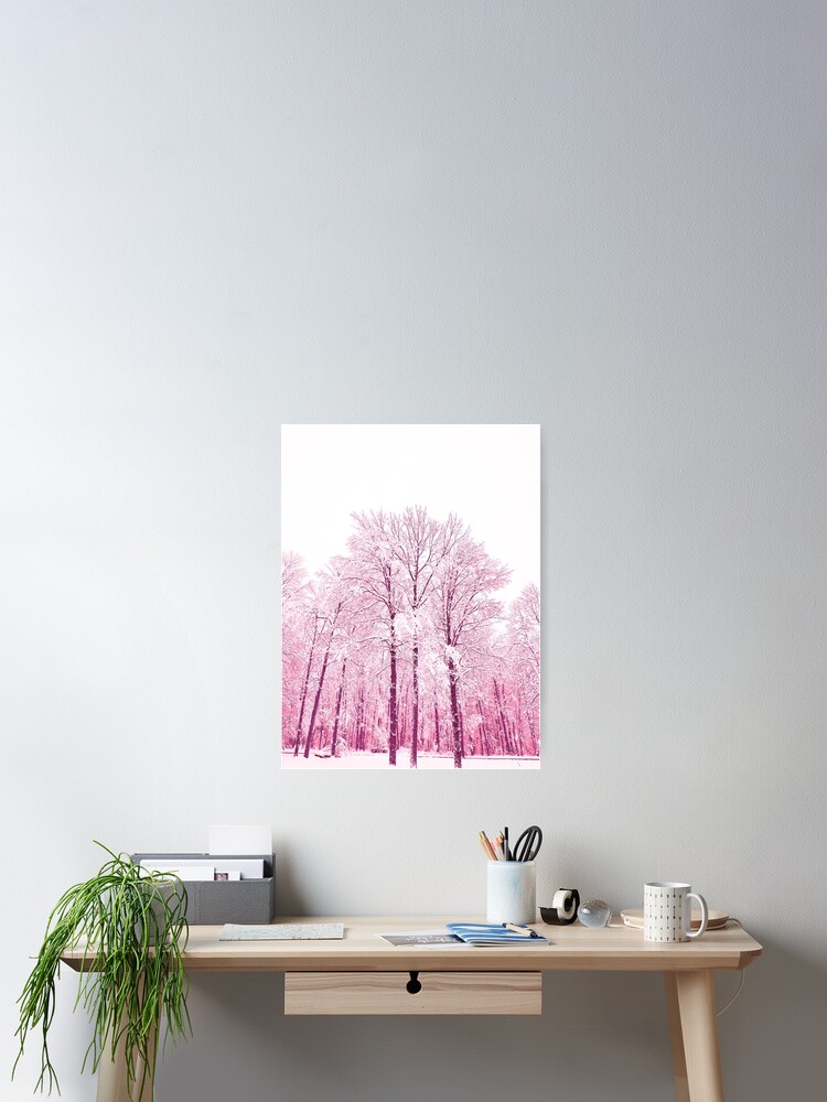 Thumbnail 2 of 3, Poster, Dreamy Snowy Trees 3 designed and sold by OneDayArt.