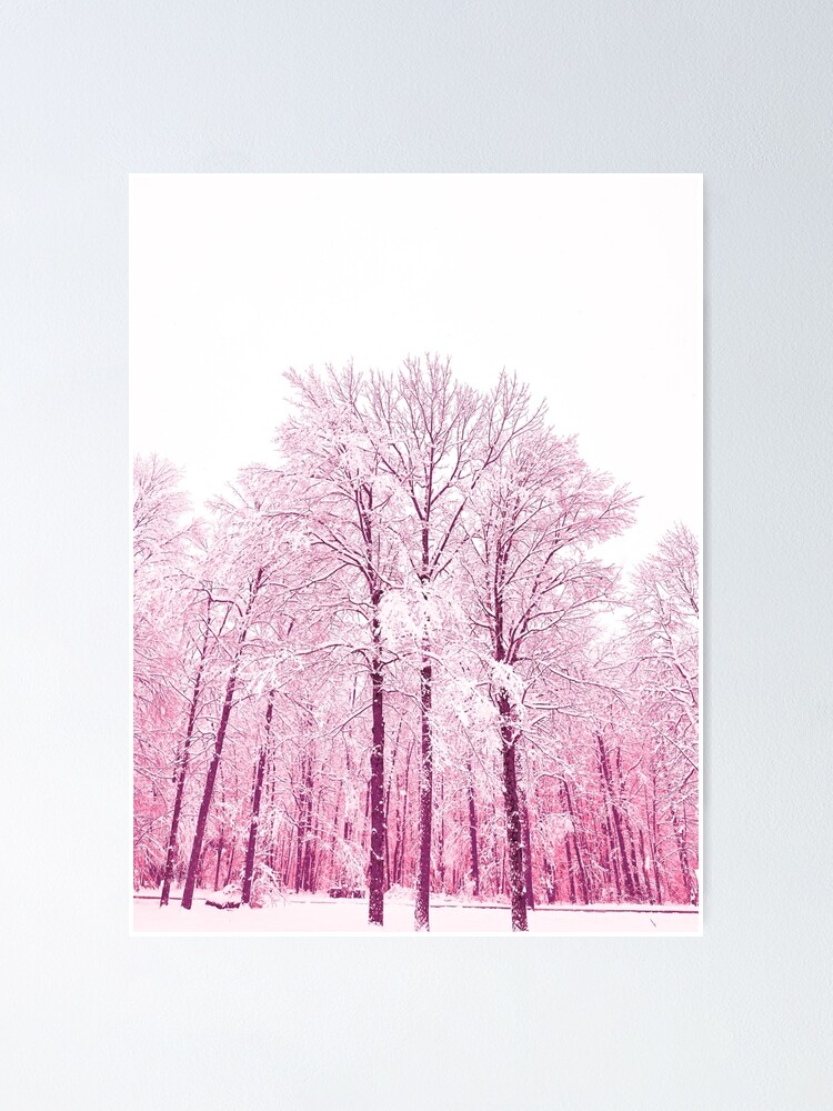 Thumbnail 1 of 3, Poster, Dreamy Snowy Trees 3 designed and sold by OneDayArt.