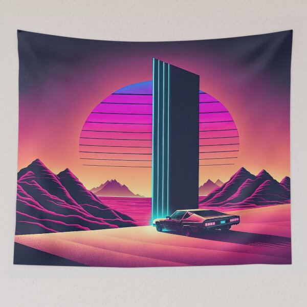 Item preview, Monolithic Momentum: A Synthwave Drive Through the Desert designed and sold by Mullet Monkey.