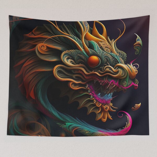 Item preview, Neon - Abstract - Chinese Dragon - Digital Art Design designed and sold by TheHappyK.