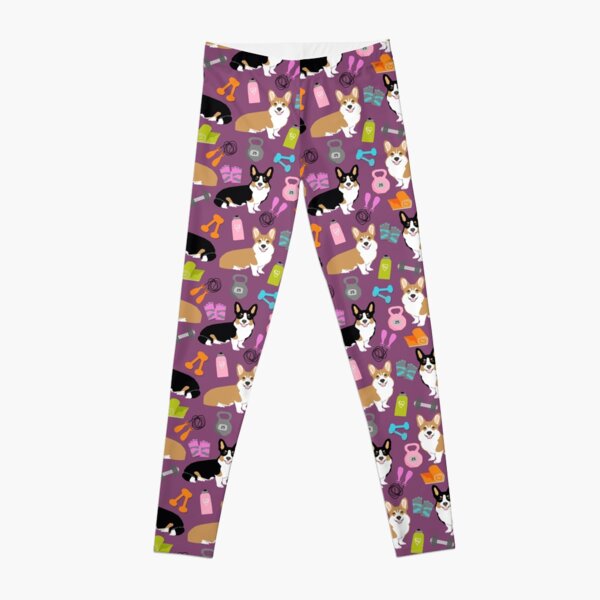 Corgi workout gym life yoga hiit corgis welsh corgi dog breed corgi crew Leggings