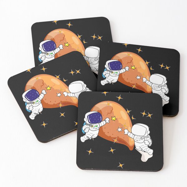 Item preview, Astronauts and a Chicken Leg in Space designed and sold by Rachel July.