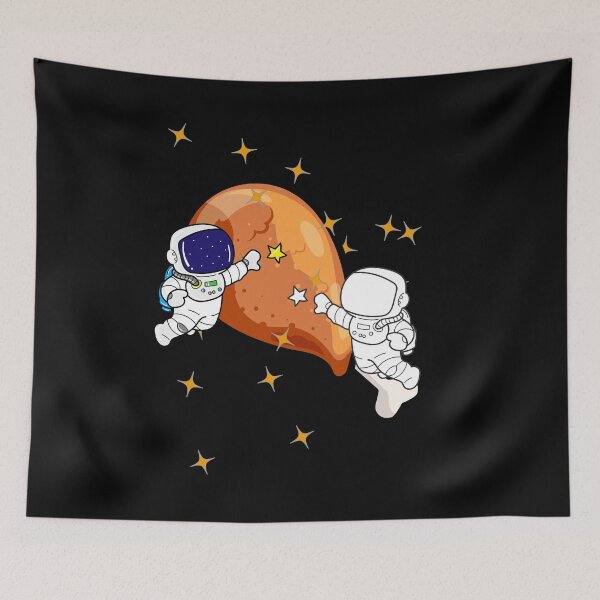 Item preview, Astronauts and a Chicken Leg in Space designed and sold by Rachel July.
