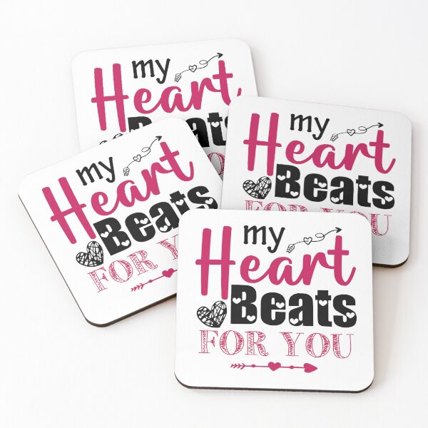 Item preview, My Heart Beats For You - Cute Valentine's Day Design for Couples by FanityPrints designed and sold by FanityPrints.
