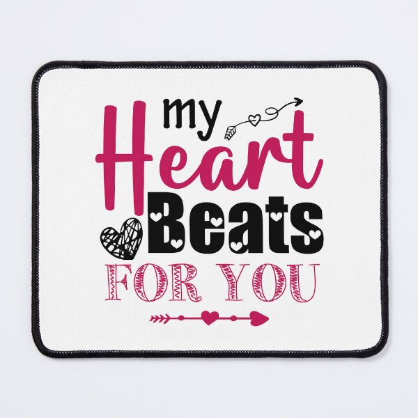 Item preview, My Heart Beats For You - Cute Valentine's Day Design for Couples by FanityPrints designed and sold by FanityPrints.