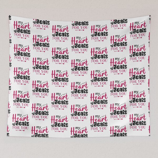 Item preview, My Heart Beats For You - Cute Valentine's Day Design for Couples by FanityPrints designed and sold by FanityPrints.