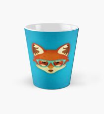 Hipster Fox: Blue Tall Mug