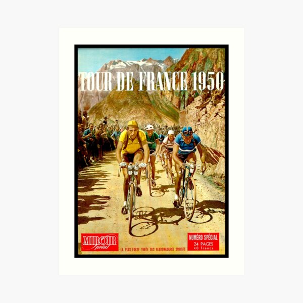 LE TOUR DE FRANCE; Vintage Bicycle Racing Print Art Print