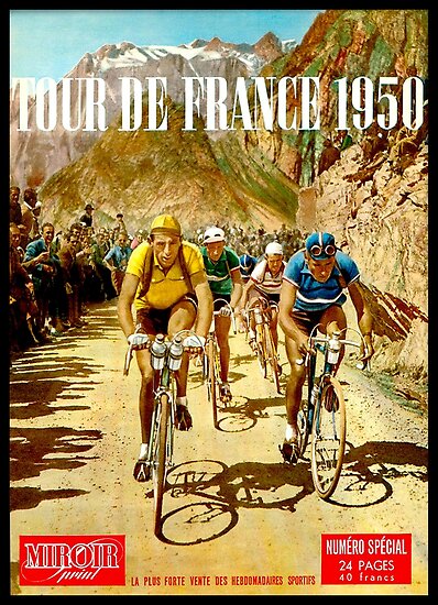 "LE TOUR DE FRANCE; Vintage Bicycle Racing Print" Posters by posterbobs