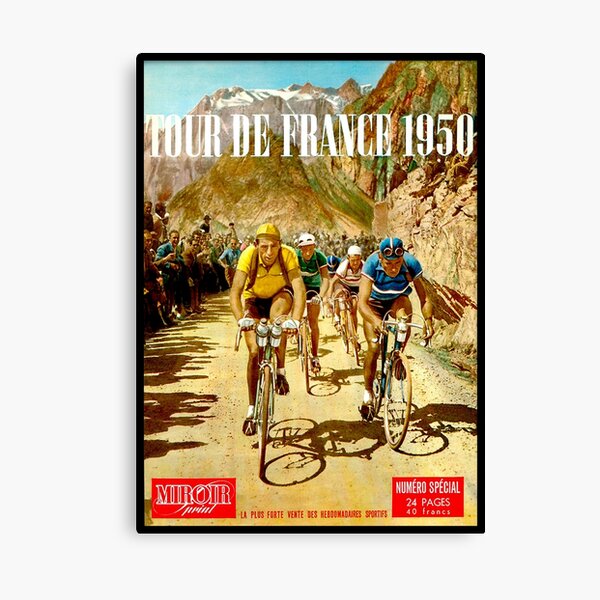 LE TOUR DE FRANCE; Impresión de carreras de bicicletas vintage Lienzo