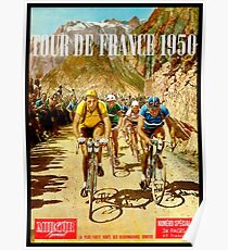 LE TOUR DE FRANCE; Vintage Bicycle Racing Print Poster