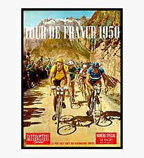 LE TOUR DE FRANCE; Vintage Bicycle Racing Print Photographic Print