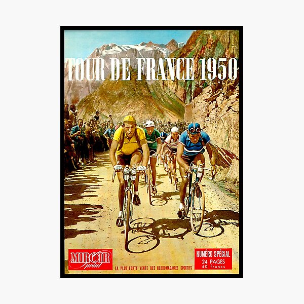 LE TOUR DE FRANCE; Vintage Bicycle Racing Print Photographic Print