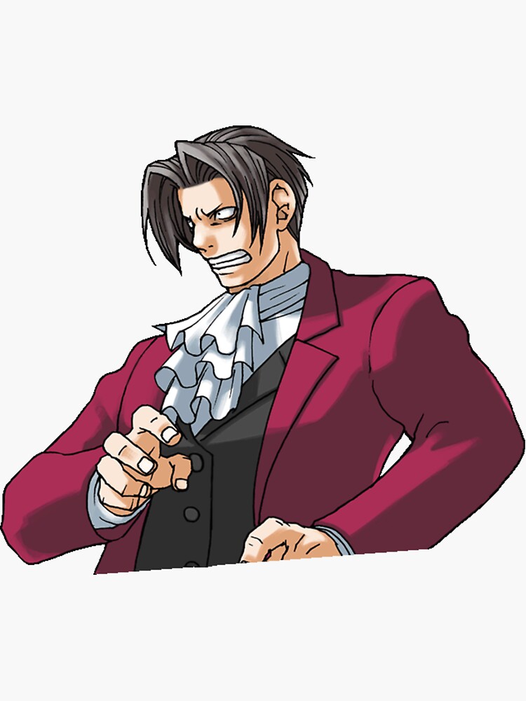 Ace Attorney Investigations Edgeworth Sprite Sticker for Sale by vivianby