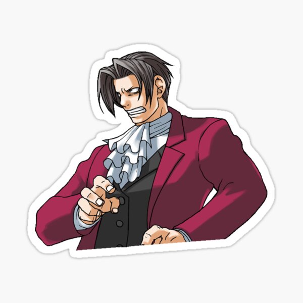 "Edgeworth Taken Aback Pose HD" Sticker for Sale by vivianby Redbubble