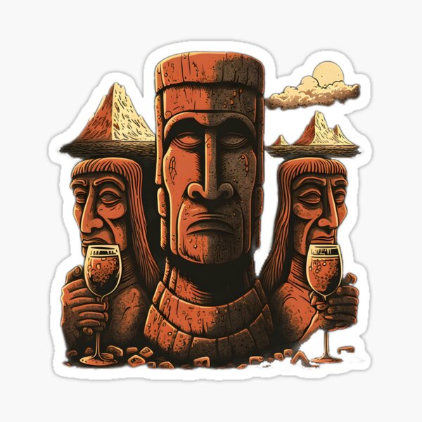 Moai Stone FACE Sticker for Sale by 9DesignArt