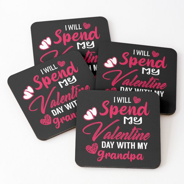 Item preview, I will Spend My Valentine Day With Grandpa - Cute Valentine's Day Design for Grandkids by FanityPrints designed and sold by FanityPrints.