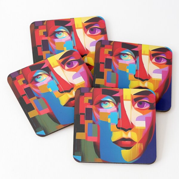 Item preview, Cool Abstract Modern Art Portrait - Pop Art designed and sold by CattlettArt.