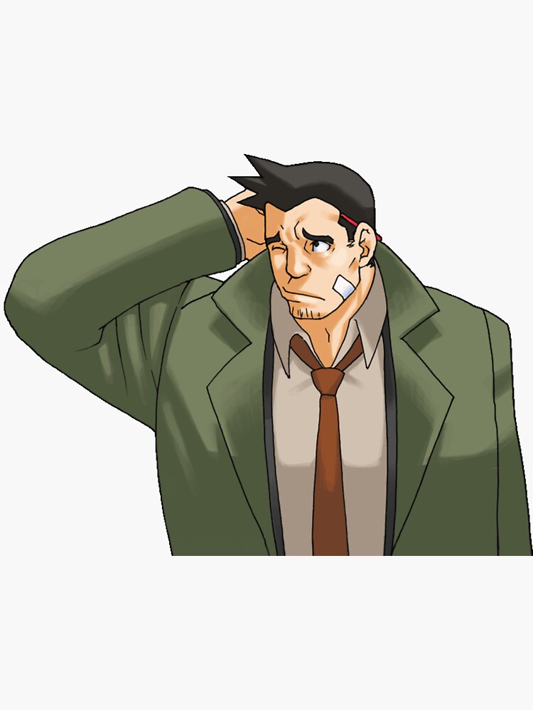 Ace Attorney Investigations Edgeworth Sprite Sticker for Sale by vivianby