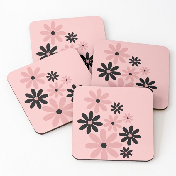 Item preview, Pink and black flowers designed and sold by ChickyCrochetCo.