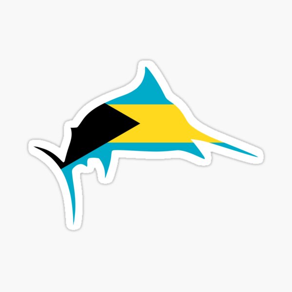 Flag Blue Marlin of Bahamas Sticker