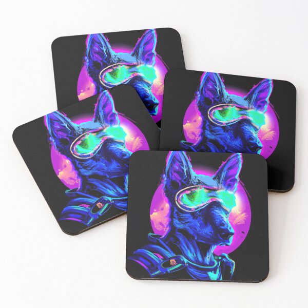 Item preview, Cute Futuristic Pup in a Synthwave Wonderland designed and sold by Cosmic-graphics.