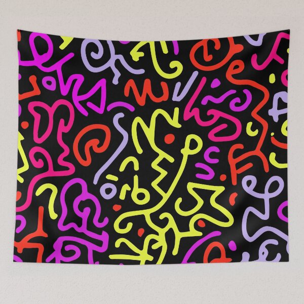 Item preview, Memphis Pattern Colorful Doodle designed and sold by Timegraf.
