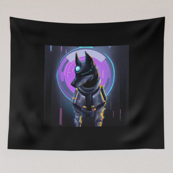 Item preview, A lovely Technicolor Dog in a Futuristic World designed and sold by Cosmic-graphics.