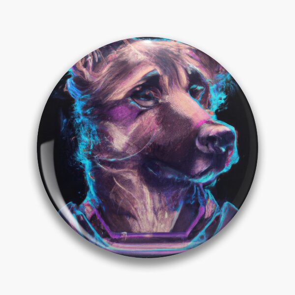 Item preview, Synthwave Pup in A Journey Through the Future designed and sold by Cosmic-graphics.