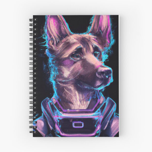 Item preview, Synthwave Pup in A Journey Through the Future designed and sold by Cosmic-graphics.