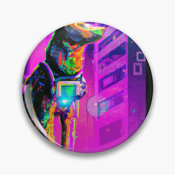 Item preview, Futuristic Pup in a Neon Dream in a Technicolor World designed and sold by Cosmic-graphics.