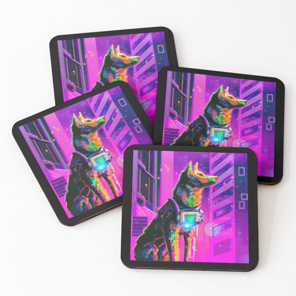 Item preview, Futuristic Pup in a Neon Dream in a Technicolor World designed and sold by Cosmic-graphics.