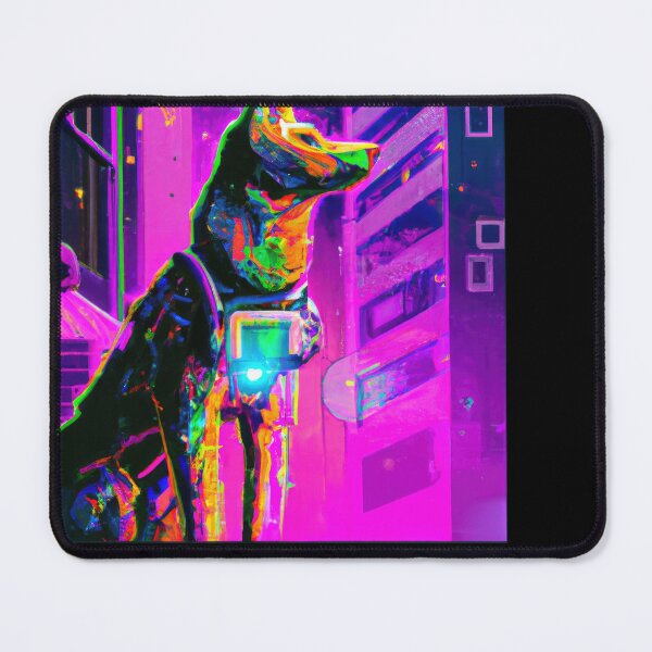 Item preview, Futuristic Pup in a Neon Dream in a Technicolor World designed and sold by Cosmic-graphics.