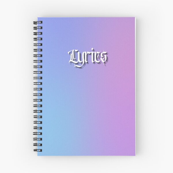 Item preview, Lyrics Book Pastel Blue Pink Gradient Gothic Text designed and sold by Ninjakandy.
