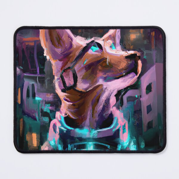 Item preview, Cyber Dog A Techno Dream in a Synthwave World designed and sold by Cosmic-graphics.
