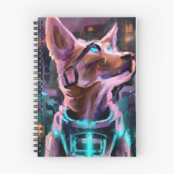 Item preview, Cyber Dog A Techno Dream in a Synthwave World designed and sold by Cosmic-graphics.