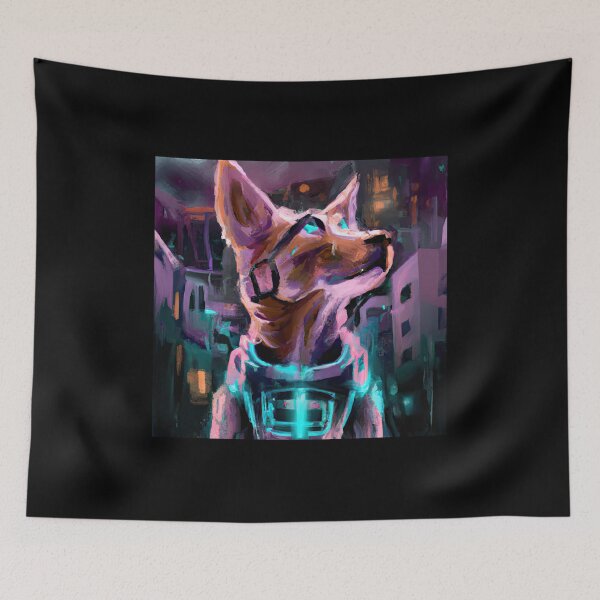 Item preview, Cyber Dog A Techno Dream in a Synthwave World designed and sold by Cosmic-graphics.
