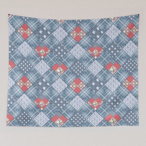 Item preview, Pale blue patchwork  designed and sold by fuzzyfox.