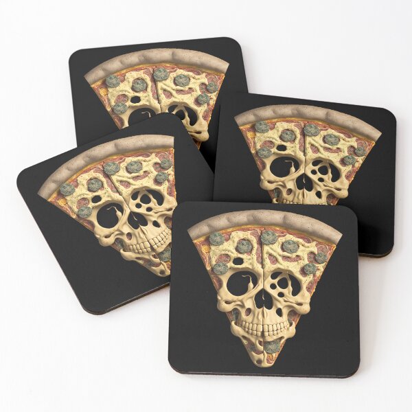Item preview, Pizza skull, skull pizza with melting cheese, rest in pizza skeleton, pizza till I die, death by pizza designed and sold by Chardo55.
