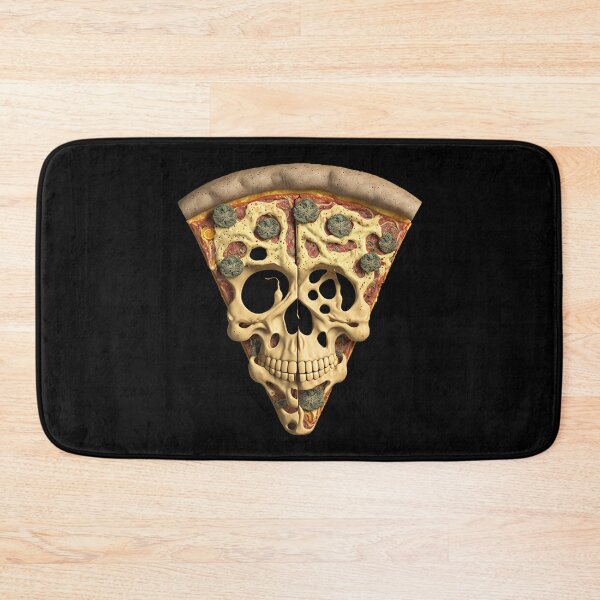 Item preview, Pizza skull, skull pizza with melting cheese, rest in pizza skeleton, pizza till I die, death by pizza designed and sold by Chardo55.