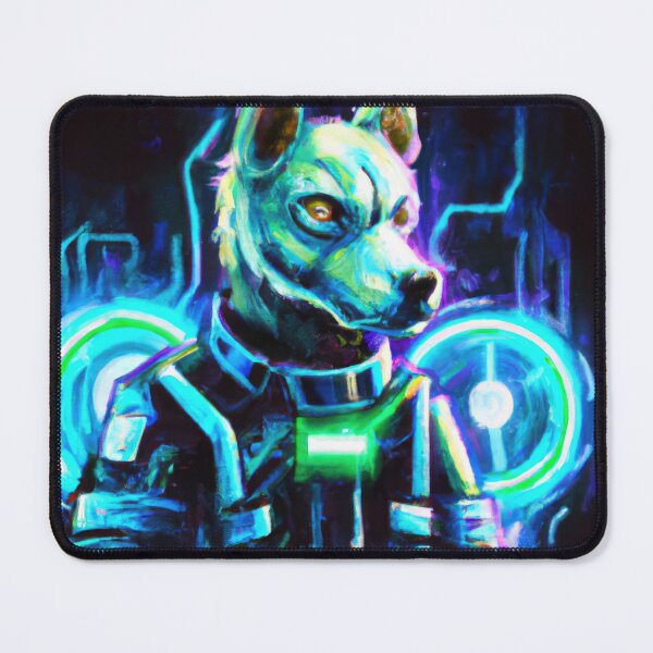 Item preview, Cyber Pup police in a Synthwave Wonderland designed and sold by Cosmic-graphics.