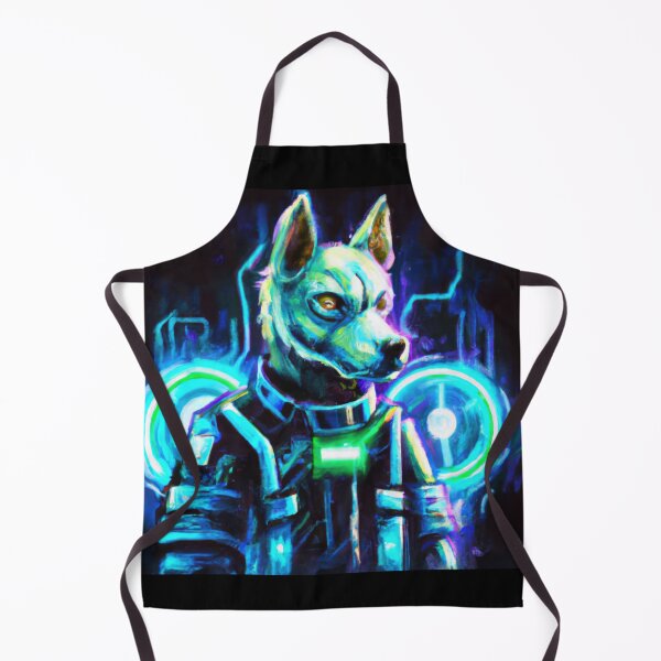 Item preview, Cyber Pup police in a Synthwave Wonderland designed and sold by Cosmic-graphics.
