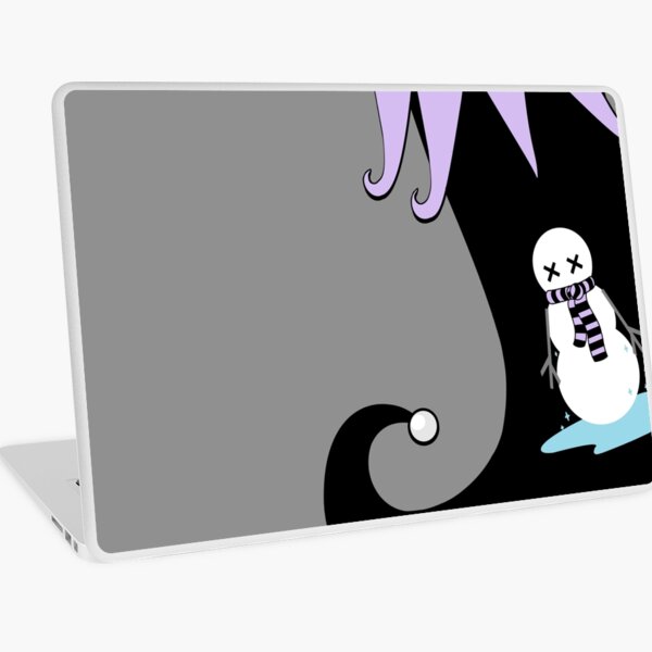 Pastel Goth Christmas | Creepy Stocking | Dying Snowman Laptop Skin