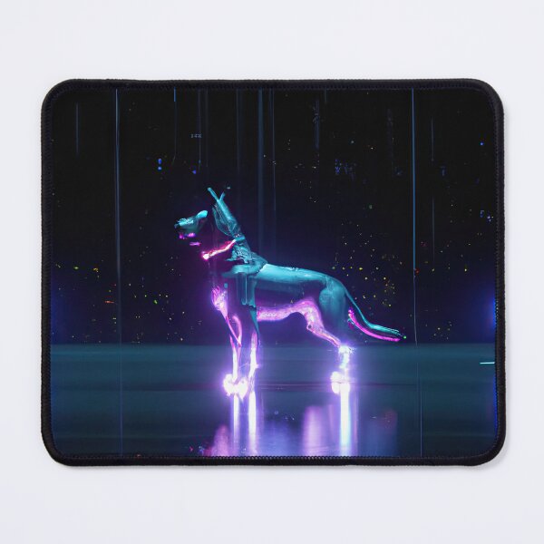 Item preview, The Neon Dog, A Retro Futuristic Portrai designed and sold by Cosmic-graphics.