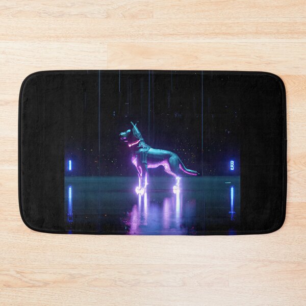 Item preview, The Neon Dog, A Retro Futuristic Portrai designed and sold by Cosmic-graphics.