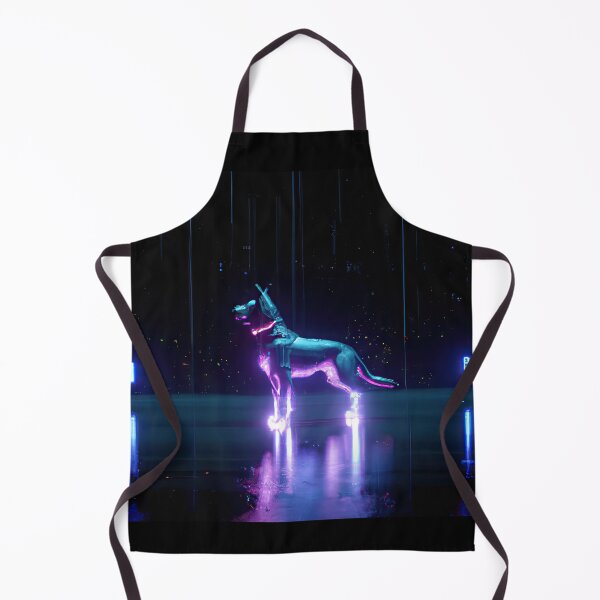 Item preview, The Neon Dog, A Retro Futuristic Portrai designed and sold by Cosmic-graphics.