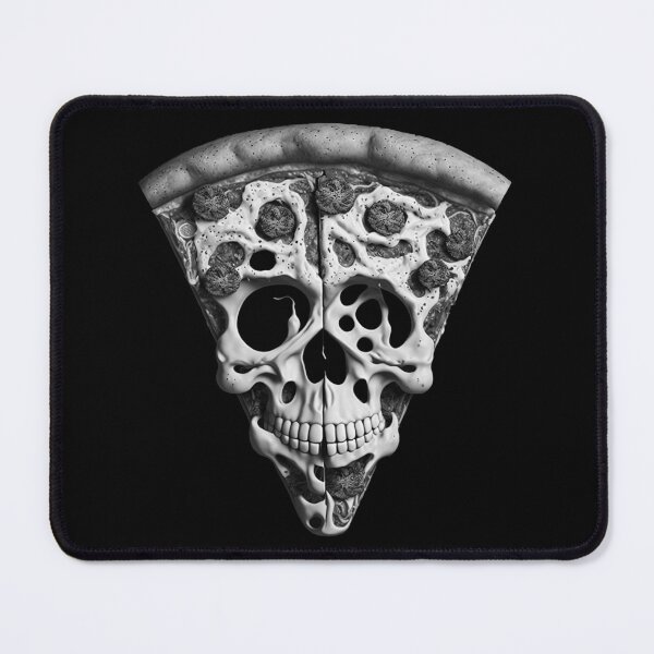Item preview, Pizza skull, skull pizza with melting cheese, rest in pizza skeleton, pizza till I die, death by pizza 2 designed and sold by Chardo55.