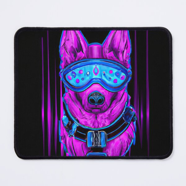 Item preview, Futuristic Pup A Synthwave Love Story designed and sold by Cosmic-graphics.
